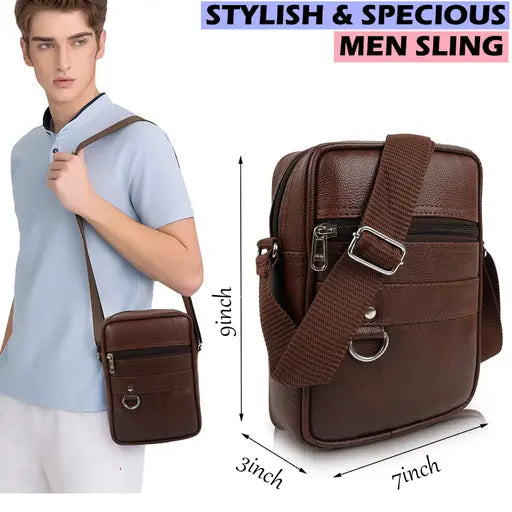 Bellira Stylish PU Leather Men's Sling Bag